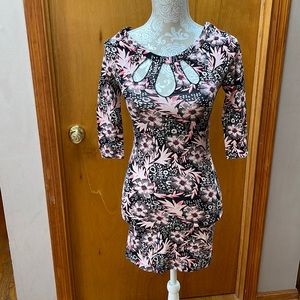 NWOT Free People floral print bodycon dress. Size xs